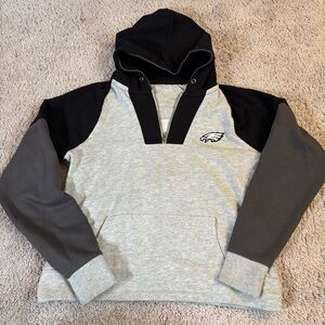 Philadelphia Eagles Color Block Quarter Zip Hoodie